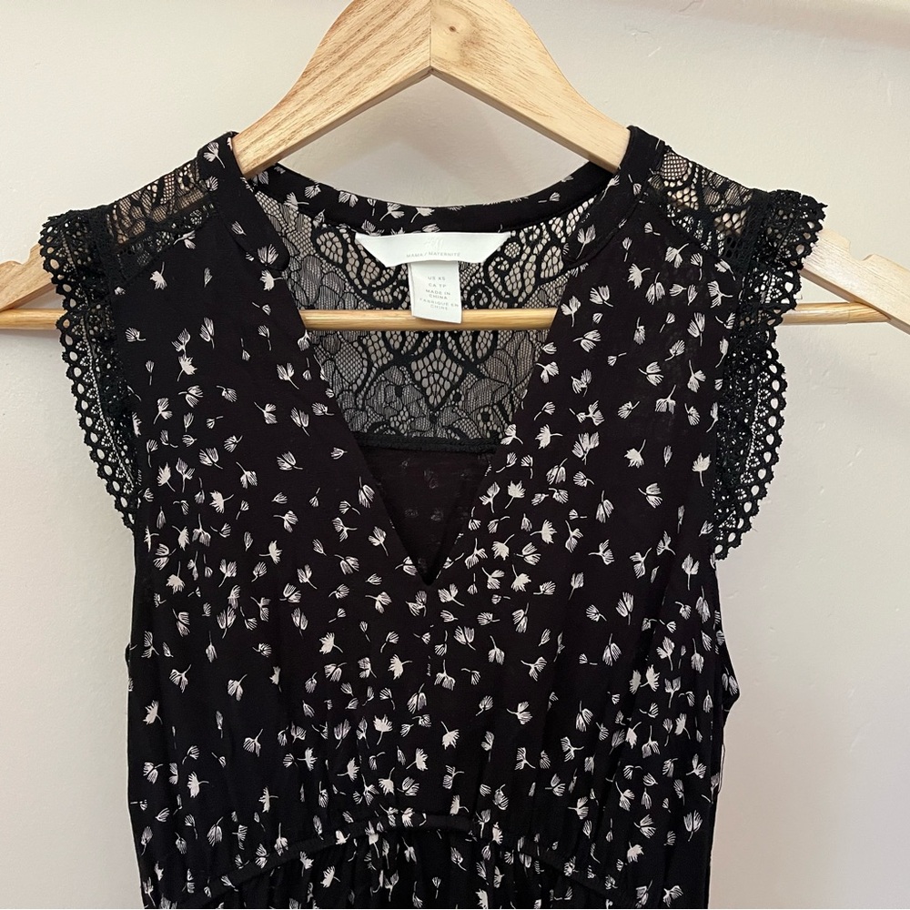 H&M Black and White Mini Dress